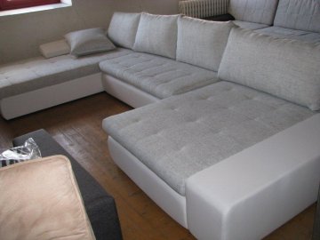 Sedací souprava do tvaru U , Lux. rozkládací + úložný prostor | Kvalitní a levný nábytek z outletu, bazar nábytku | Euronábytek Praha