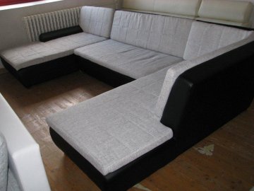 Sedací souprava  do tvaru U,moderní rozkládací + úložný prostor + polohovací | Kvalitní a levný nábytek z outletu, bazar nábytku | Euronábytek Praha